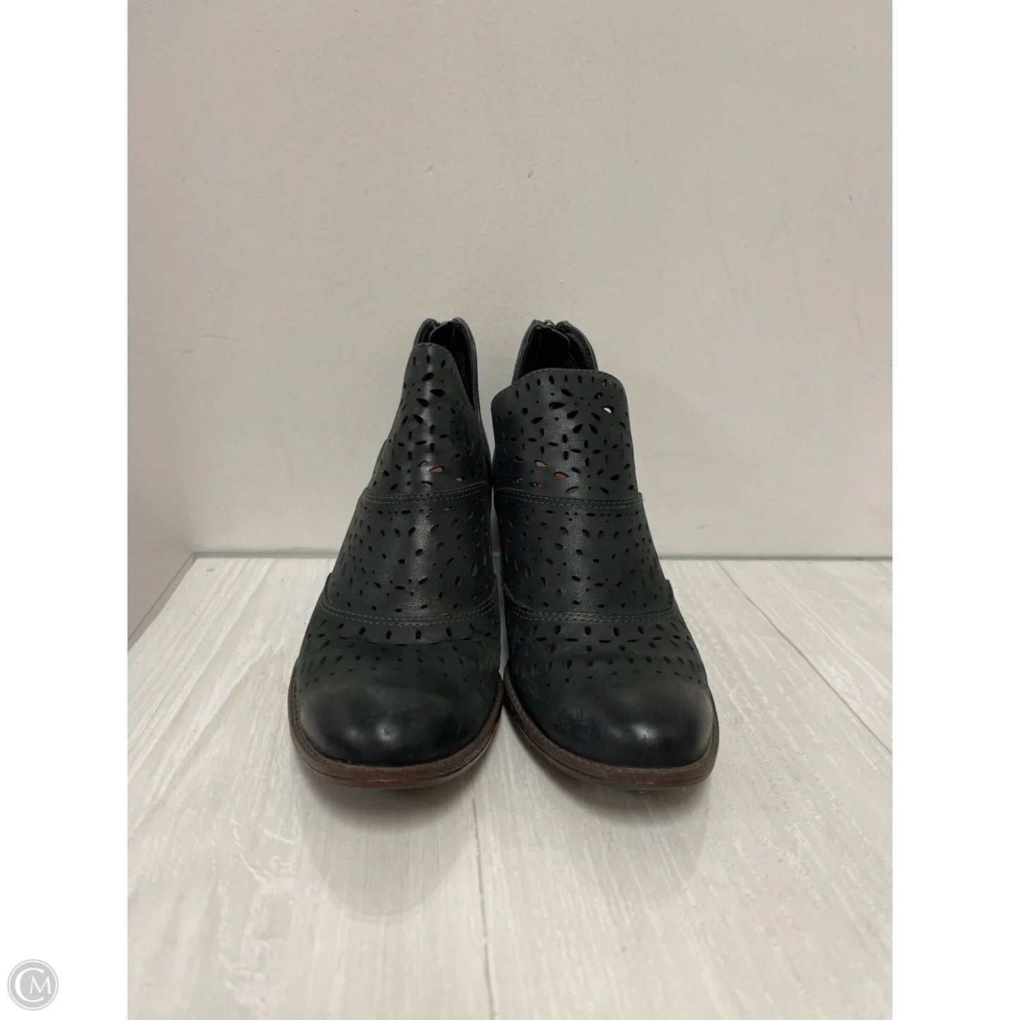 Boots Ankle Heels By Sofft In Grey, Size: 8