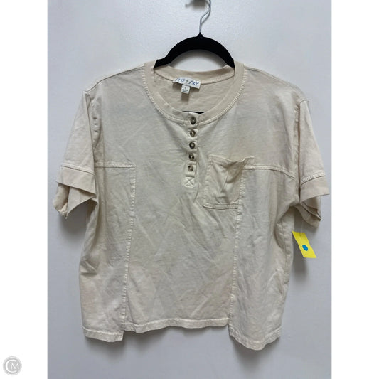 Top Short Sleeve By She + Sky In Cream, Size: L