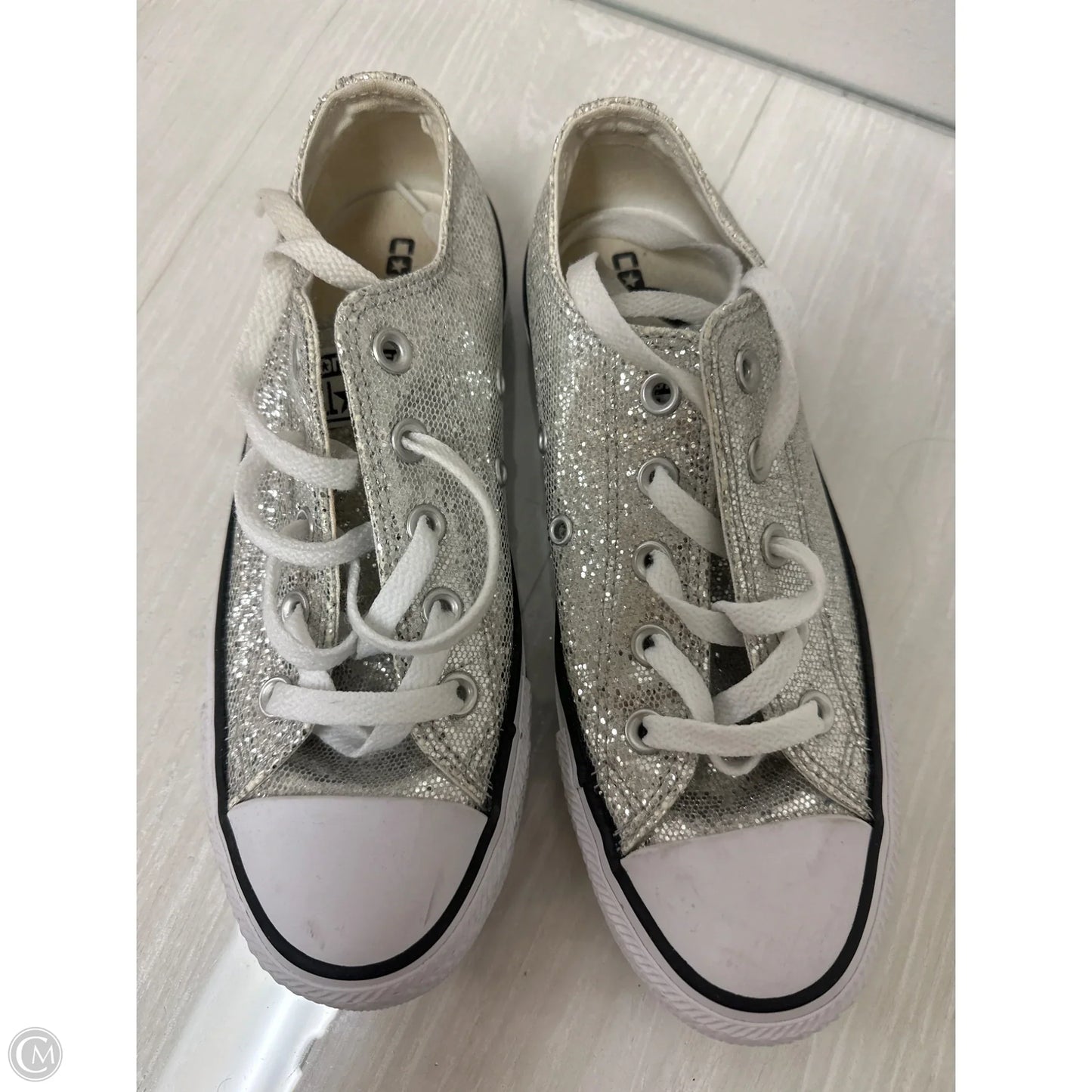 Shoes Sneakers By Converse In Silver, Size: 6