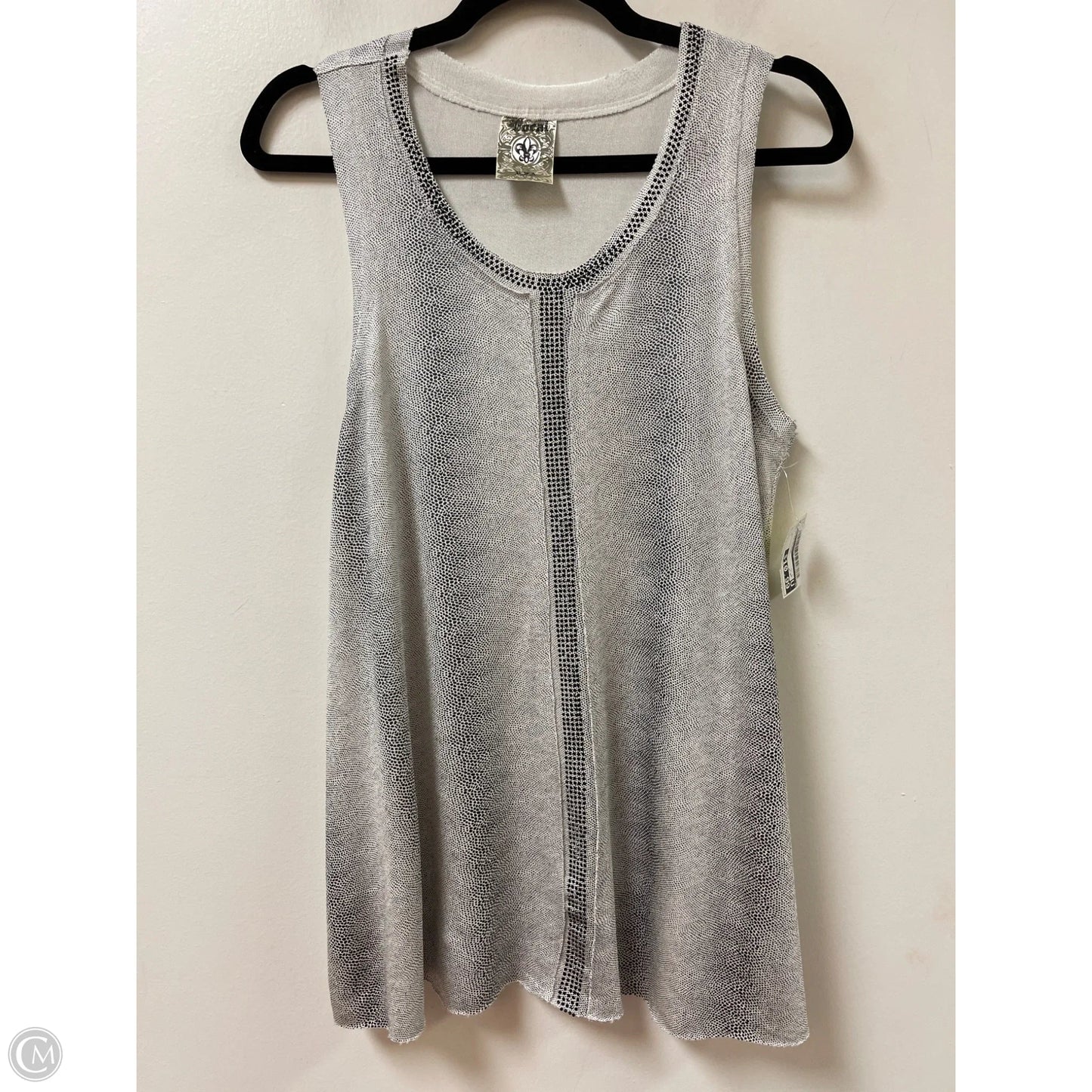 Top Sleeveless By Vocal In Grey, Size: M