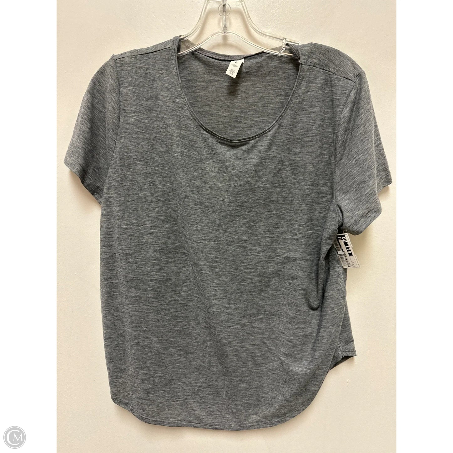 Athletic Top Short Sleeve By Under Armour In Grey, Size: M