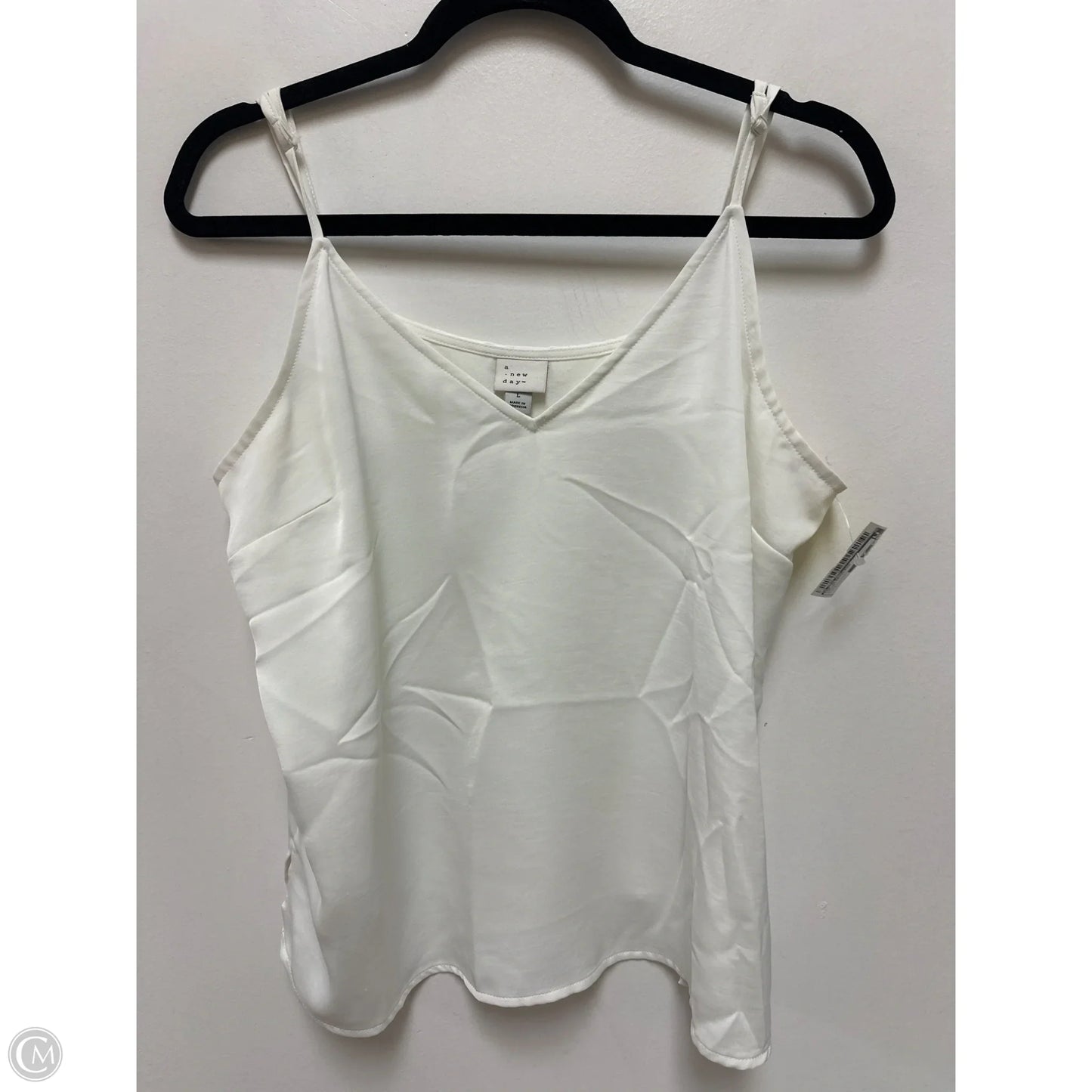 Top Sleeveless By A New Day In Cream, Size: L