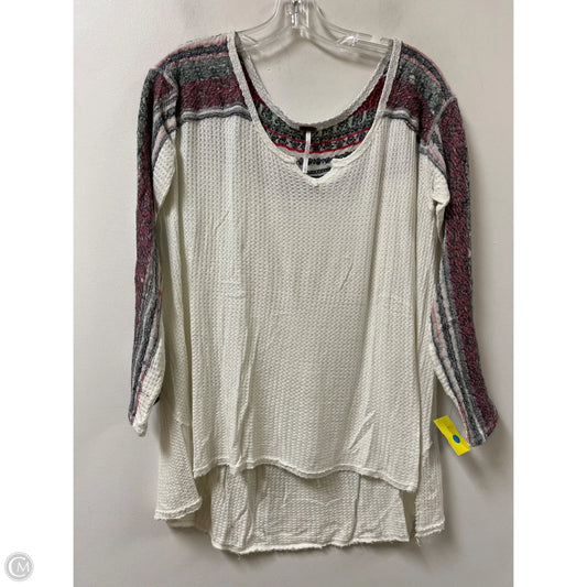 Top Long Sleeve By Free People In White, Size: M