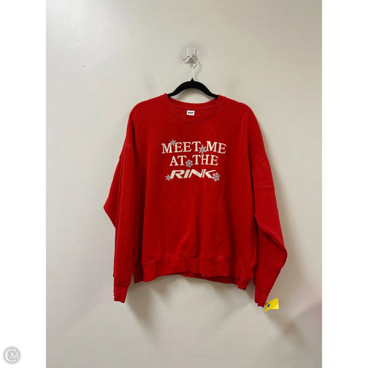 Sweater By Pink In Red, Size: 1x