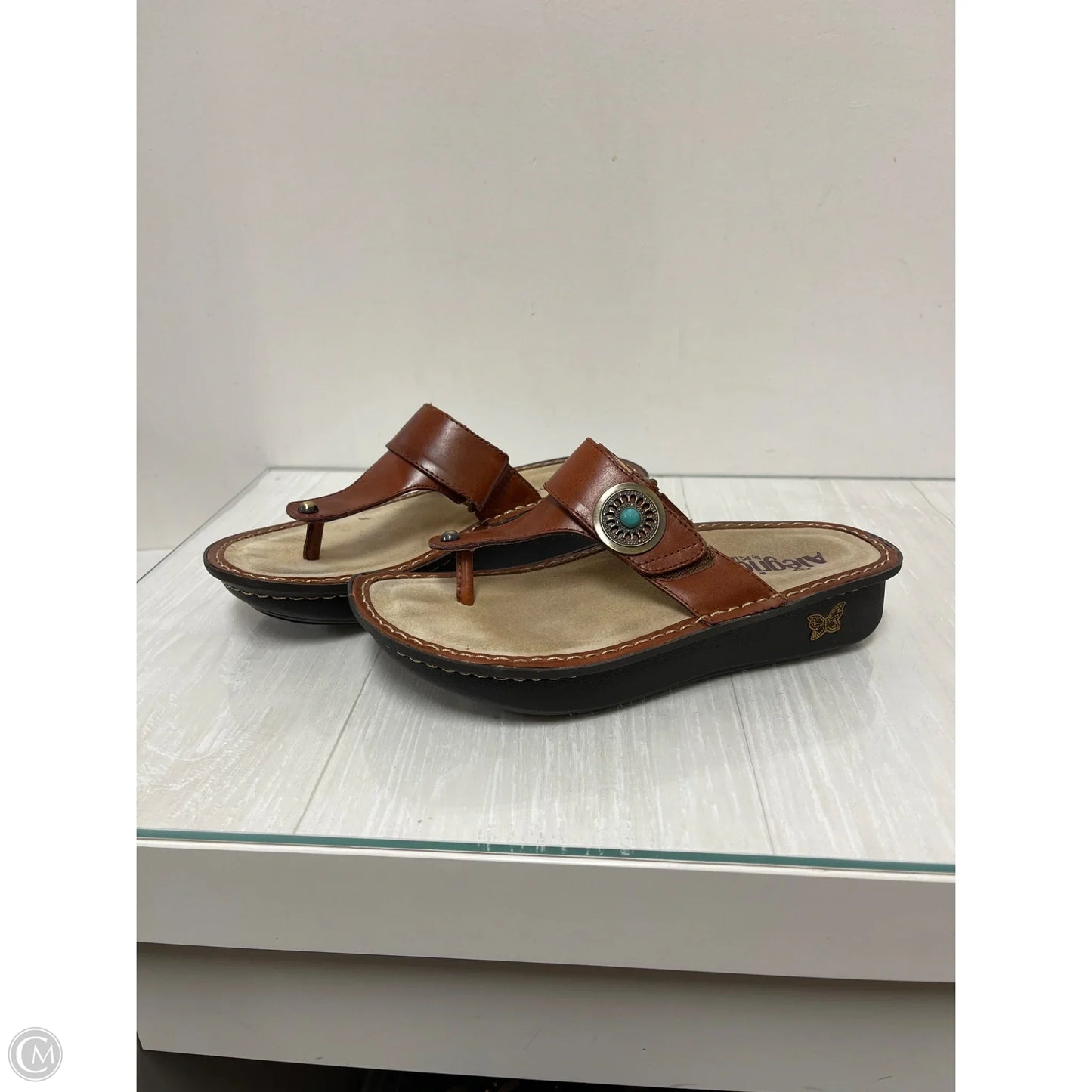 Sandals Flip Flops By Alegria In Brown, Size: 8.5