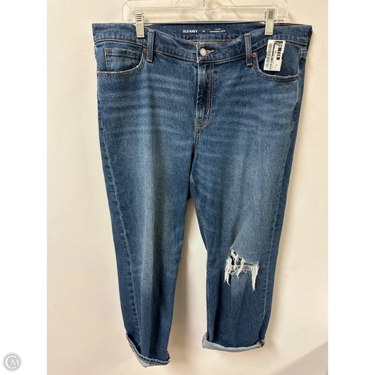 Jeans Boyfriend By Old Navy In Blue Denim, Size: 14
