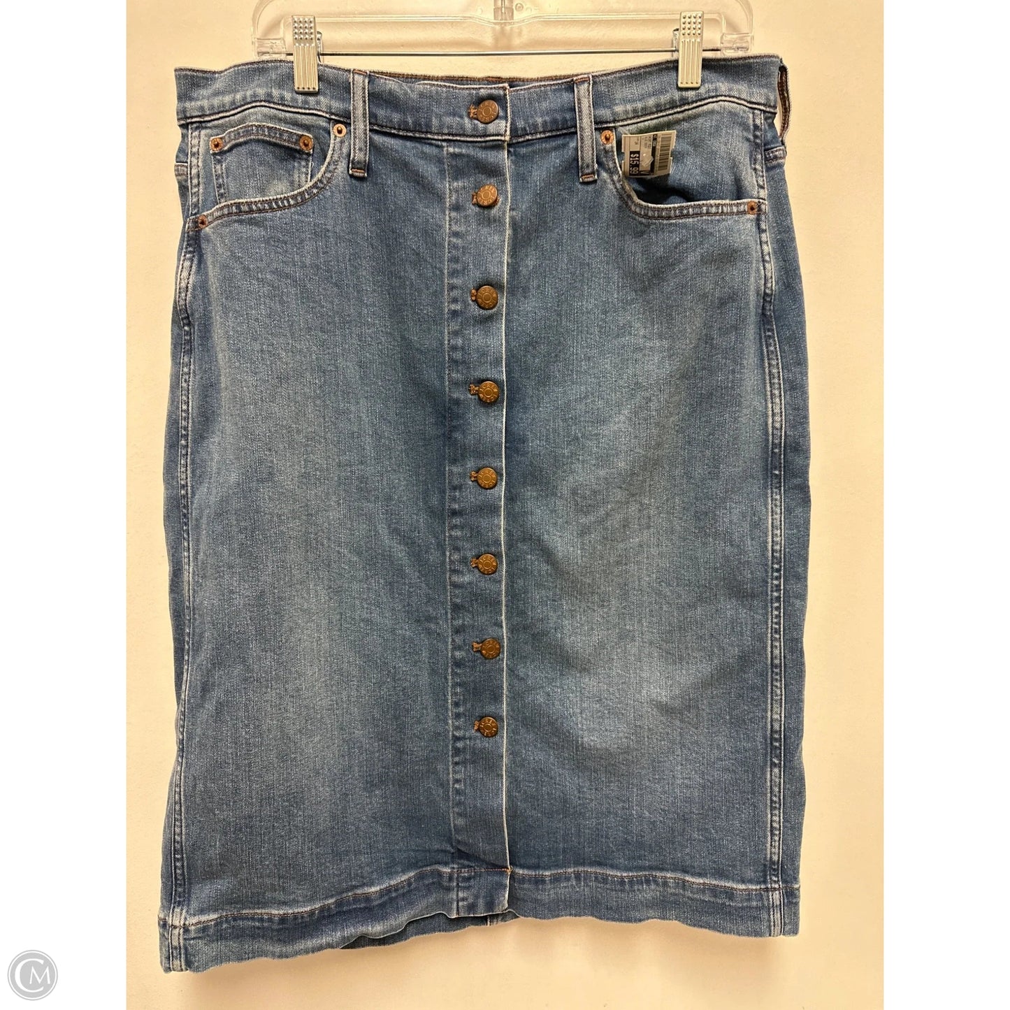 Skirt Midi By J. Crew In Blue Denim, Size: 14