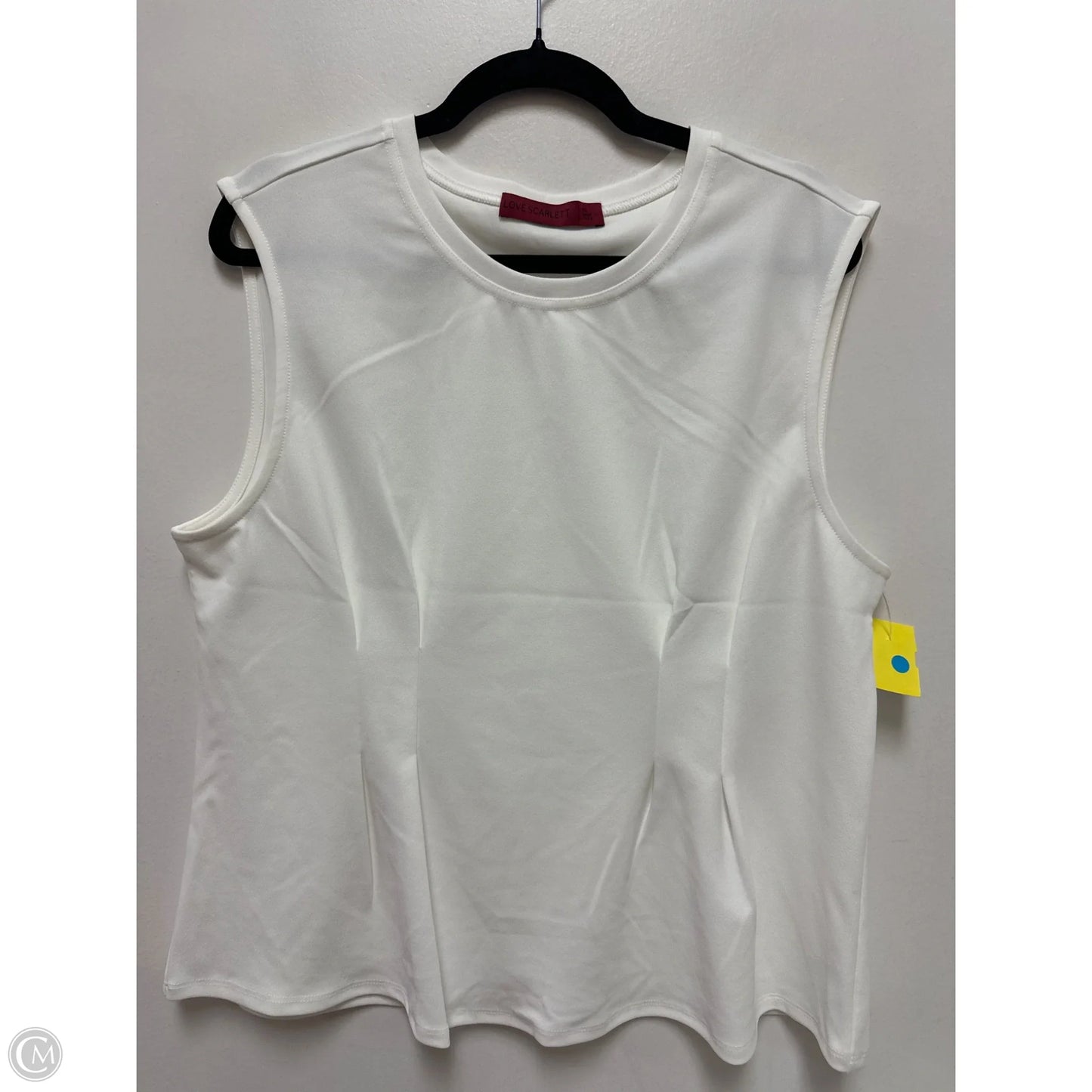 Top Sleeveless By Love Scarlett In White, Size: Xl