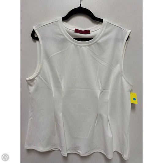 Top Sleeveless By Love Scarlett In White, Size: Xl