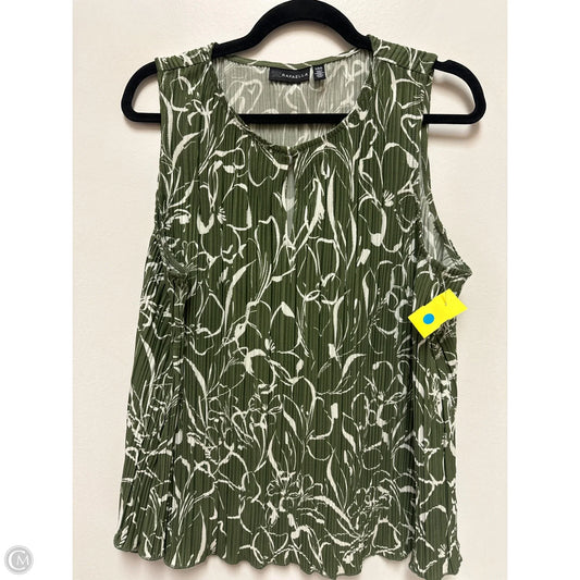 Top Sleeveless By Rafaella In Green, Size: L