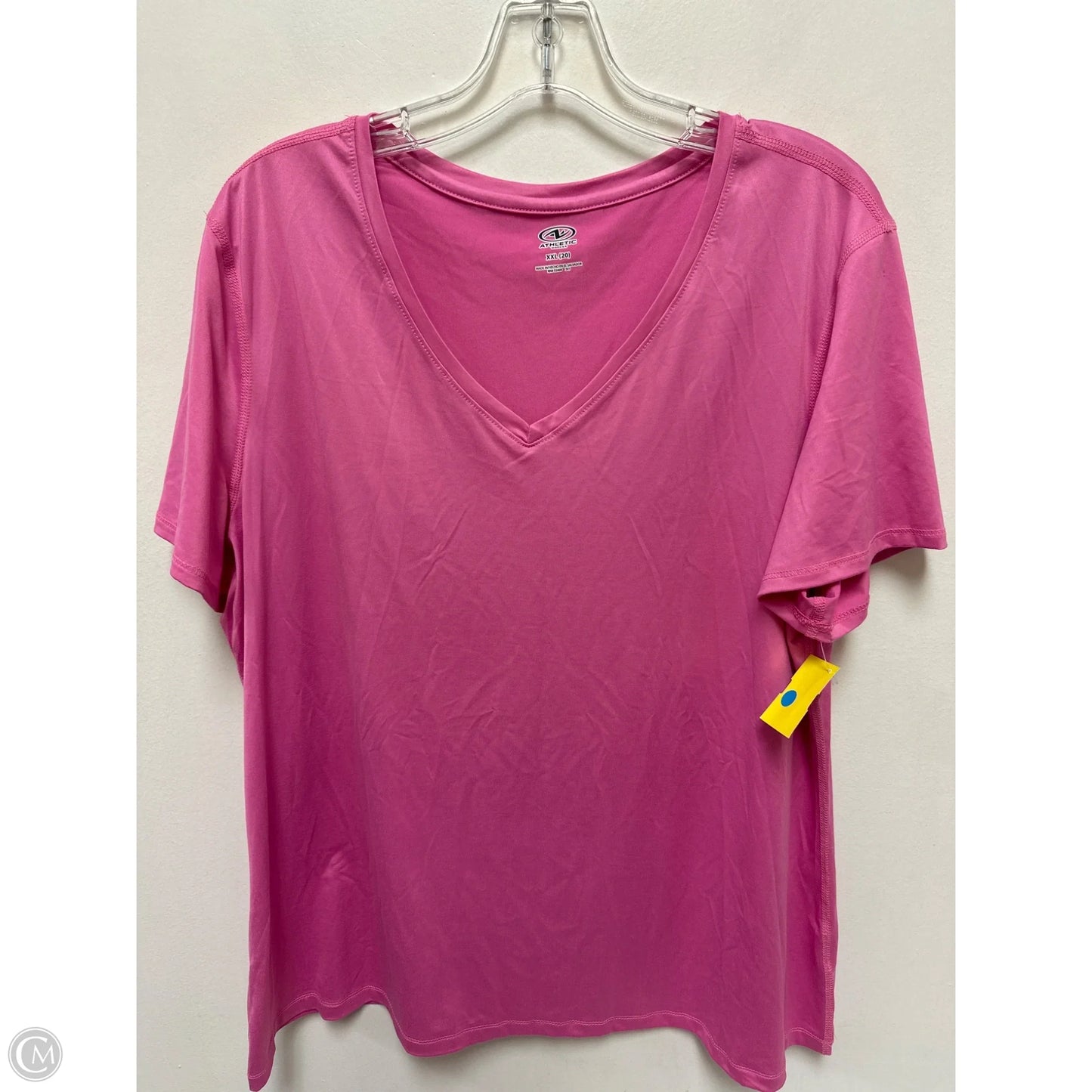 Athletic Top Short Sleeve By Athletic Works In Pink, Size: 1x