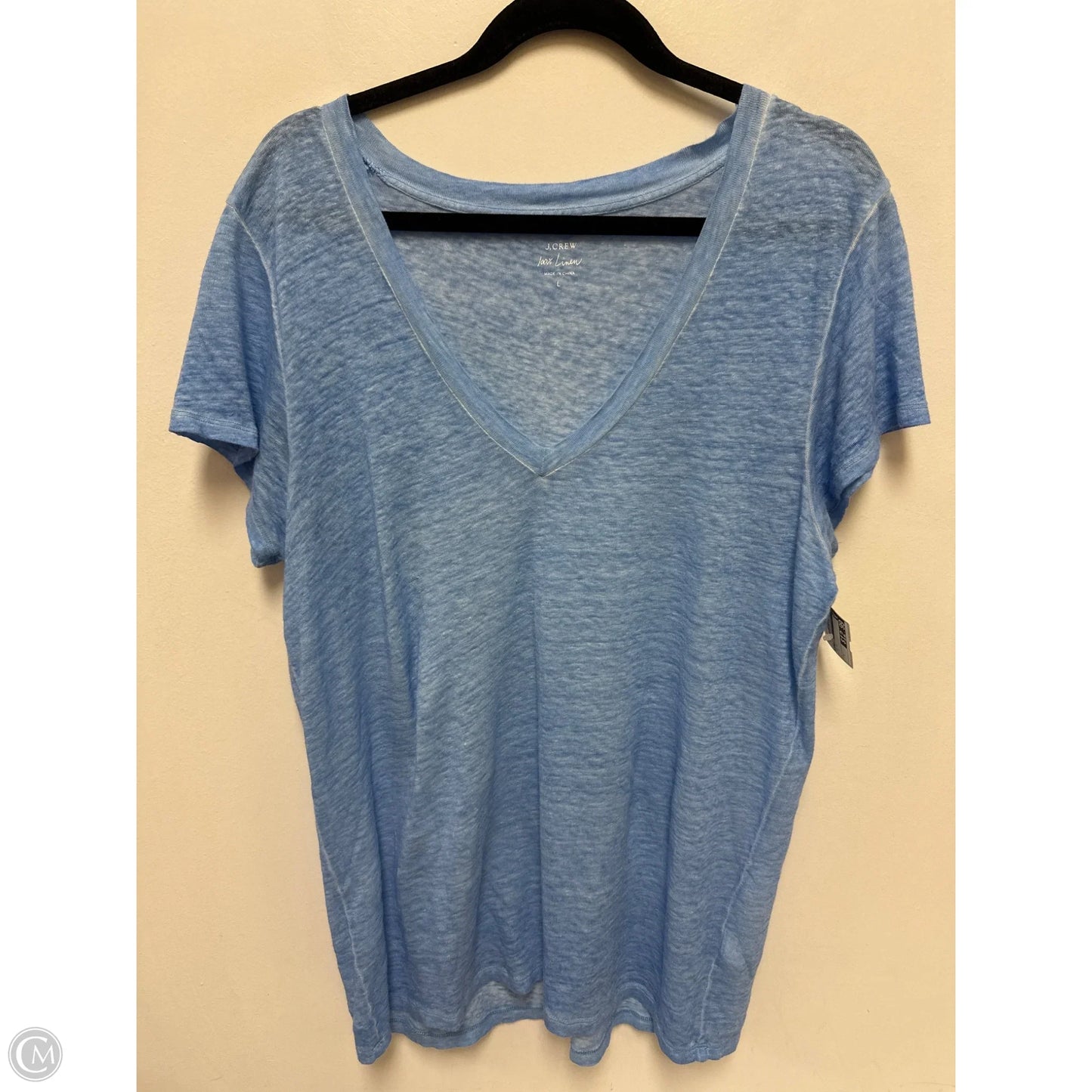 Top Short Sleeve By J. Crew In Blue, Size: L