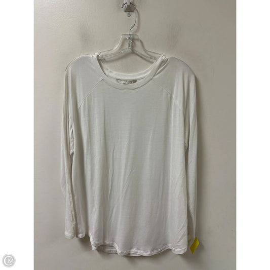 Athletic Top Long Sleeve Crewneck By Athleta In White, Size: L