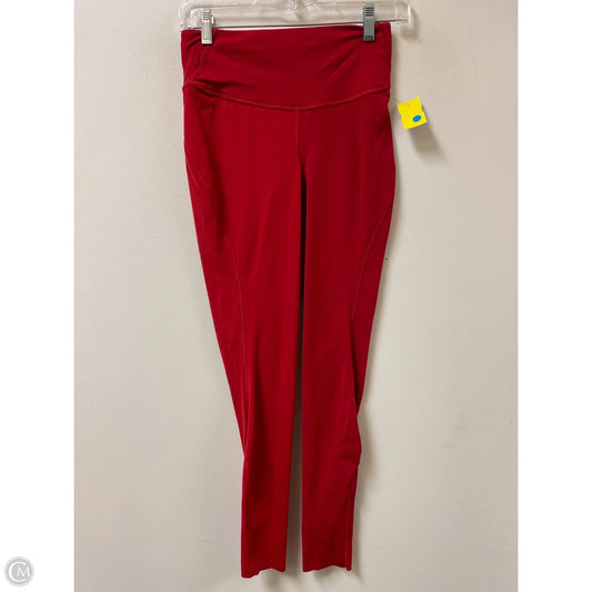 Athletic Leggings By Lululemon In Red, Size: S