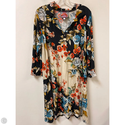 Dress Casual Midi By Johnny Was In Multi-colored, Size: L