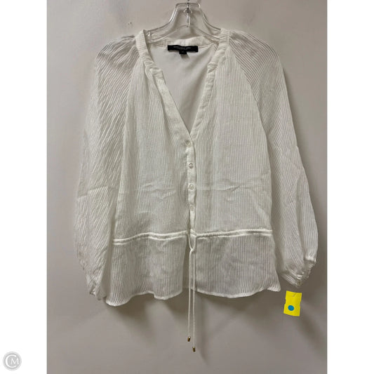 Blouse Long Sleeve By Marc New York In White, Size: M