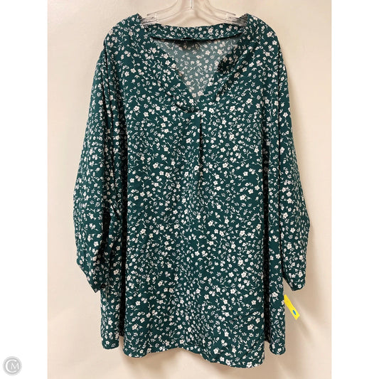 Top Long Sleeve By Bloomchic In Green, Size: 4x
