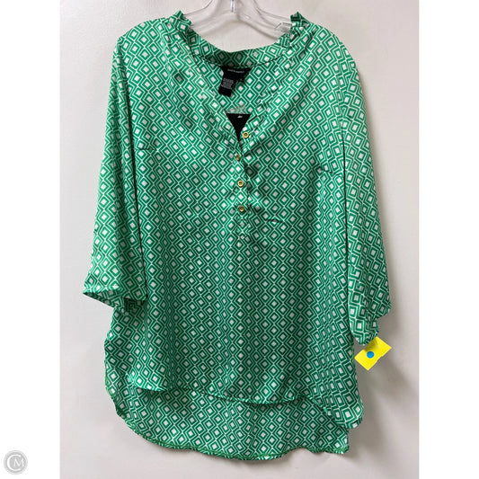 Tunic Long Sleeve By Jules & Leopold In Green, Size: 1x