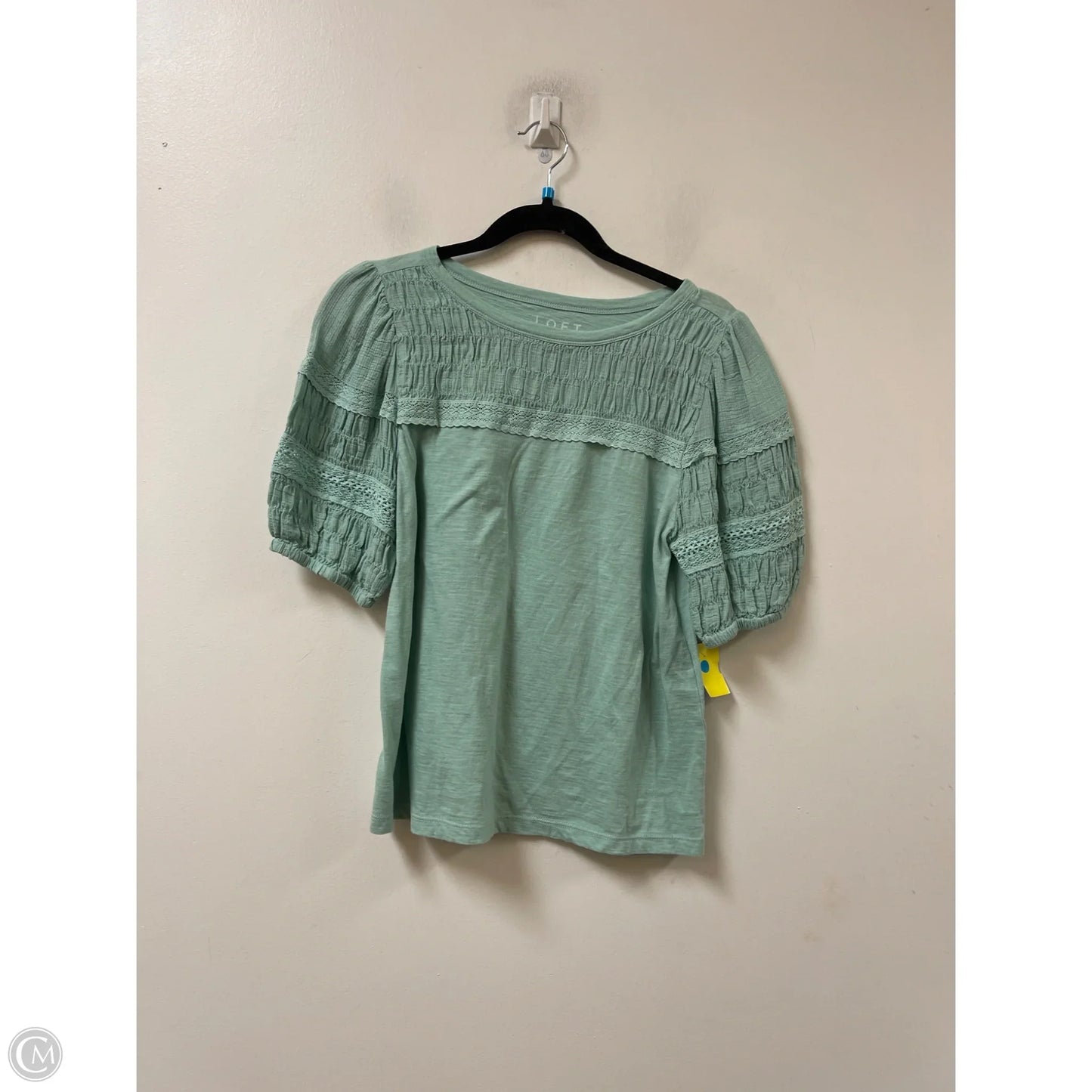 Top Short Sleeve By Loft In Green, Size: S