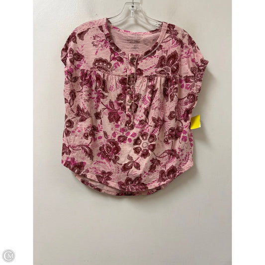 Top Short Sleeve By Pilcro In Pink, Size: Xs