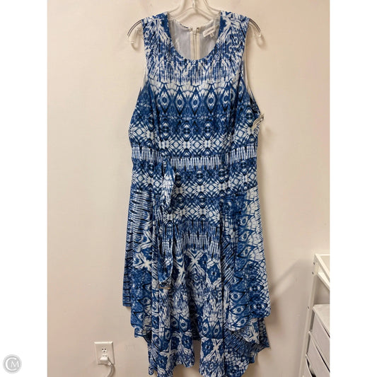 Dress Casual Maxi By Calvin Klein In Blue, Size: 1x