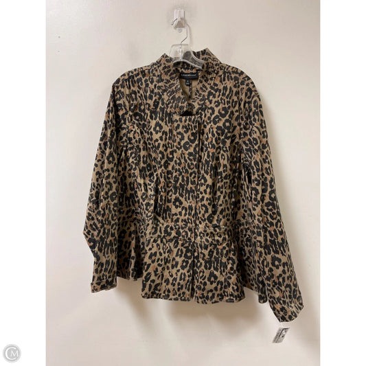 Jacket Denim By Lane Bryant In Animal Print, Size: 4x