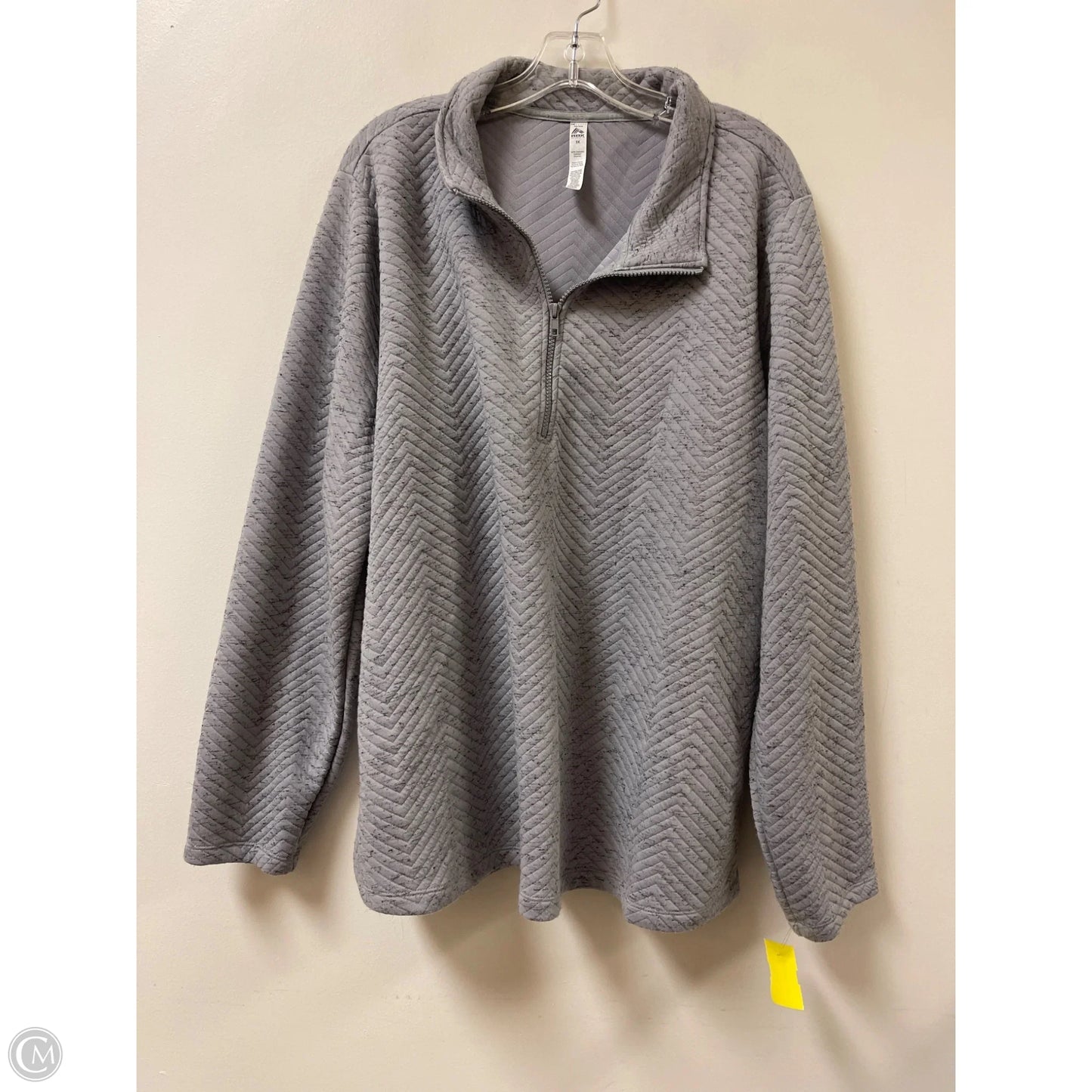 Athletic Sweatshirt Collar By Rbx In Grey, Size: 3x