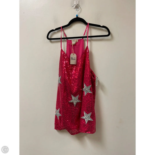 Top Sleeveless By Clothes Mentor In Pink, Size: L