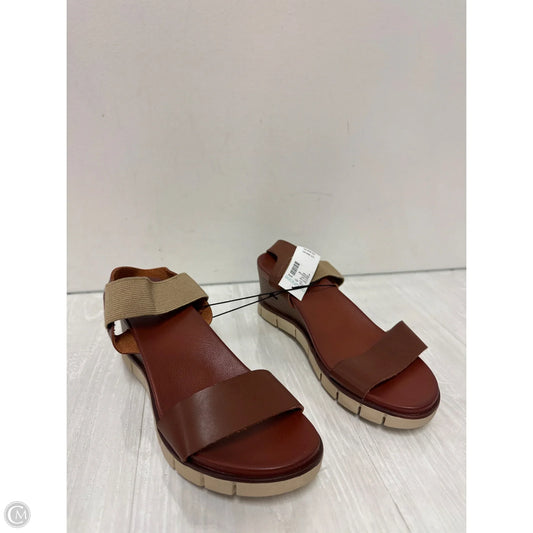Sandals Heels Wedge By Maurices In Tan, Size: 9