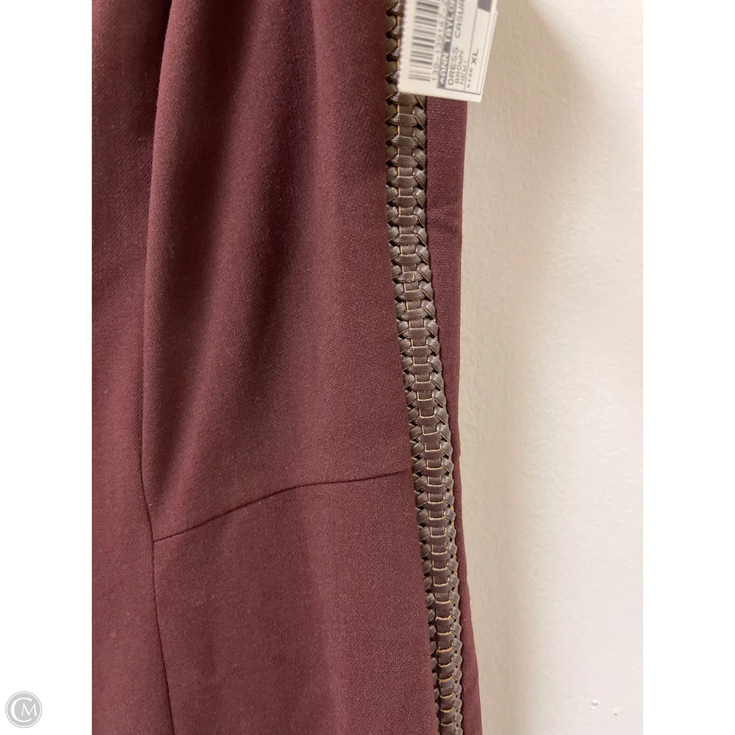 Dress Casual Midi By Ann Taylor In Brown, Size: Xl