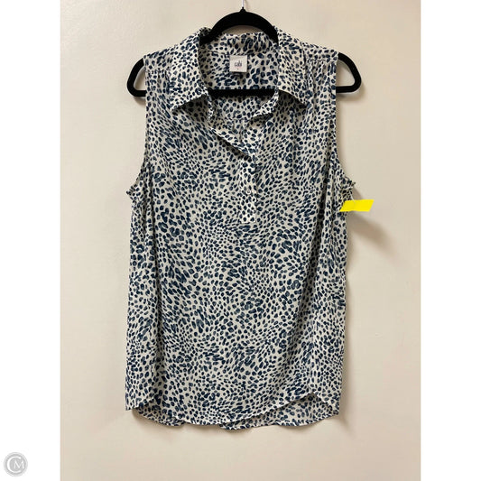 Top Sleeveless By Cabi In Blue, Size: L