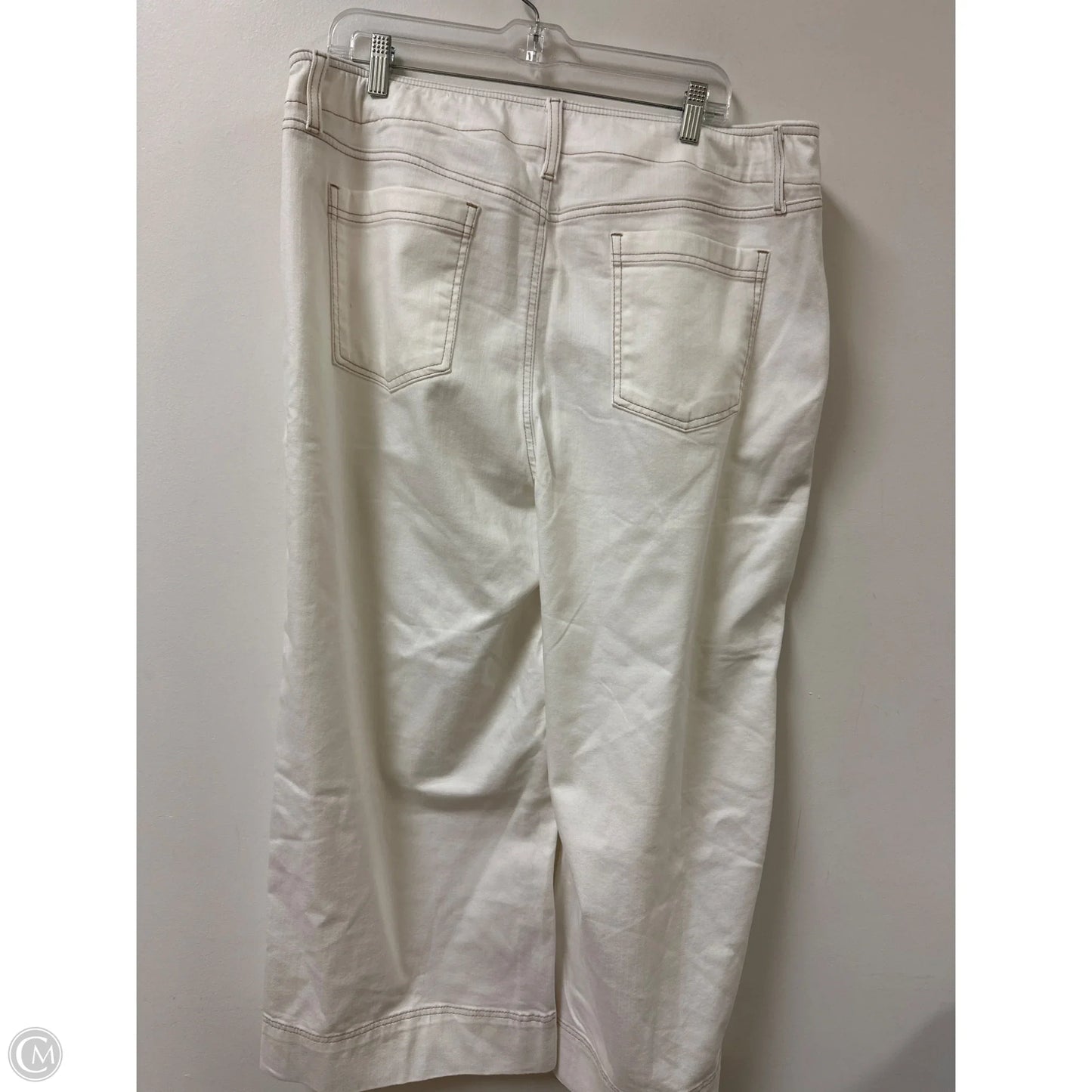 Jeans Wide Leg By Chicos In Cream, Size: 20