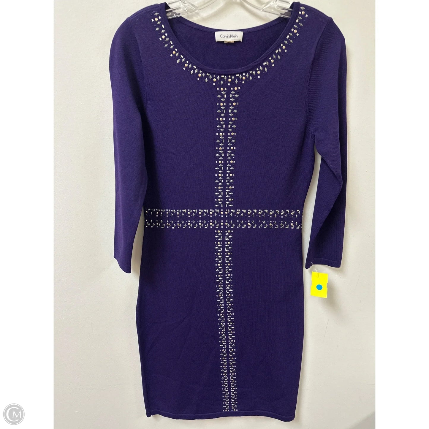Dress Casual Midi By Calvin Klein In Purple, Size: Mp