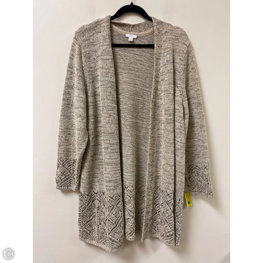 Sweater Cardigan By J. Jill In Cream, Size: 3x