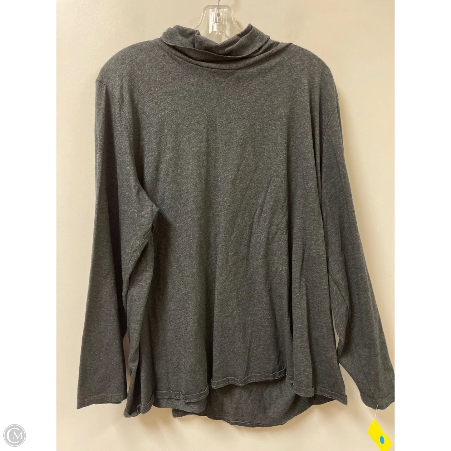 Top Long Sleeve By Pure Jill In Grey, Size: 3x