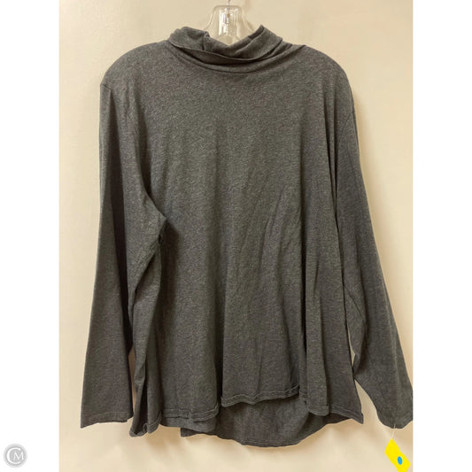 Top Long Sleeve By Pure Jill In Grey, Size: 3x