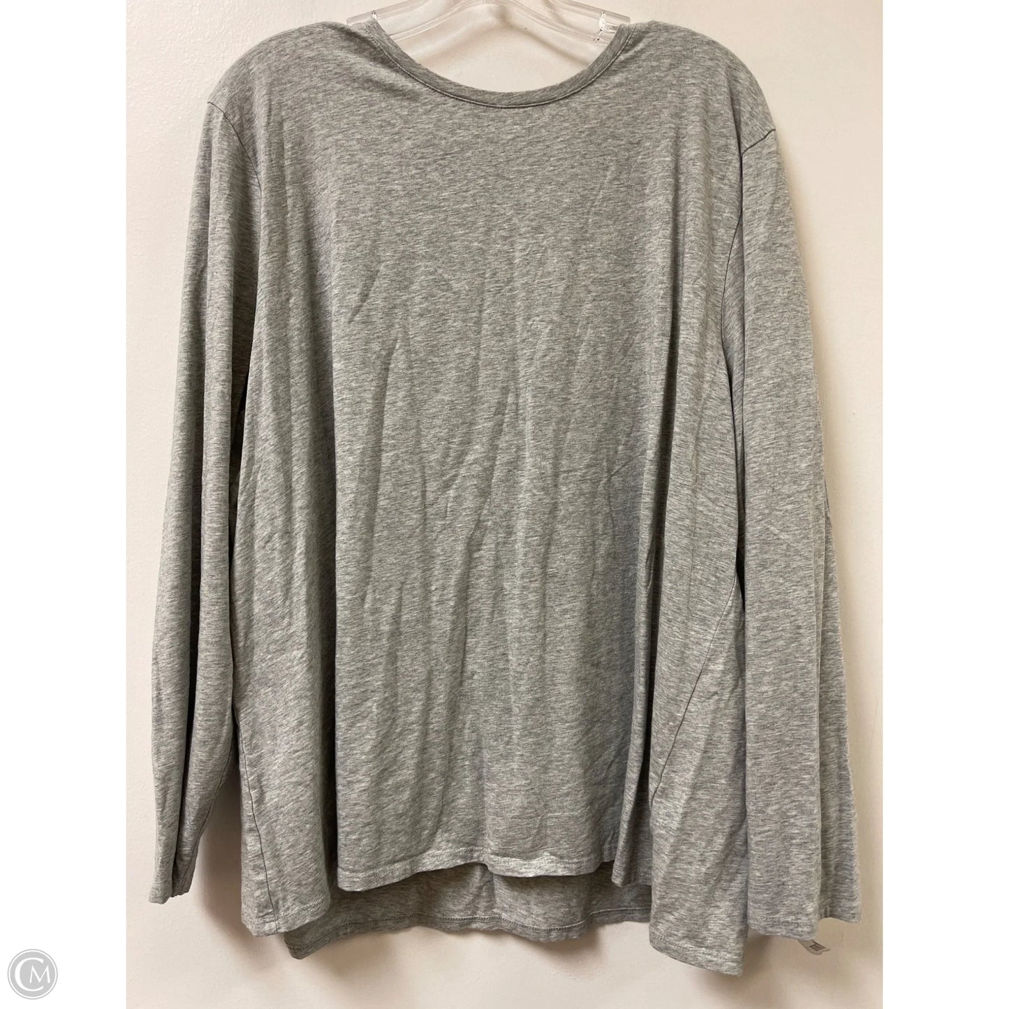 Top Long Sleeve By Pure Jill In Grey, Size: 3x