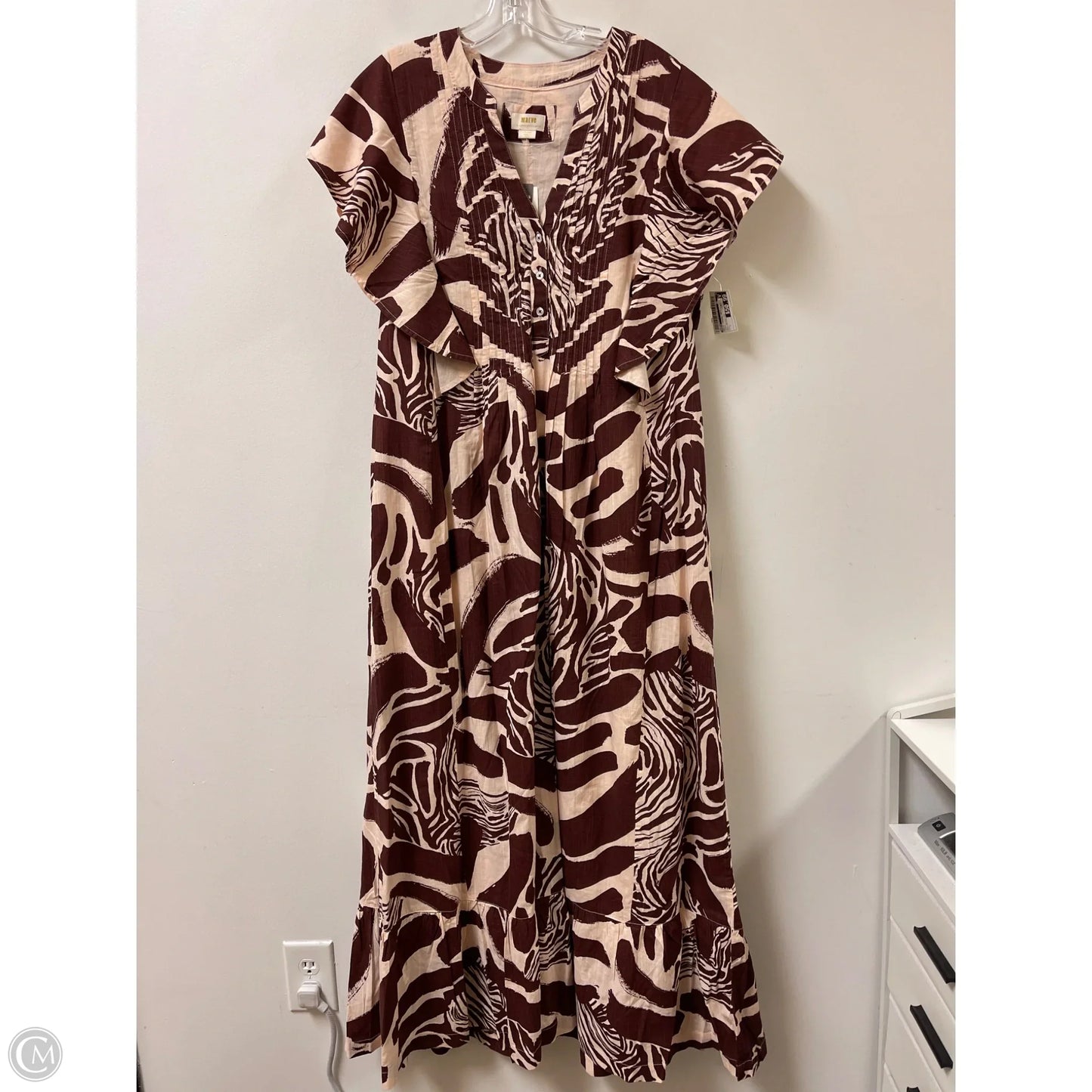 Dress Casual Maxi By Maeve In Brown, Size: L