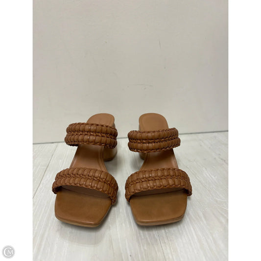 Sandals Heels Block By Universal Thread In Brown, Size: 7.5