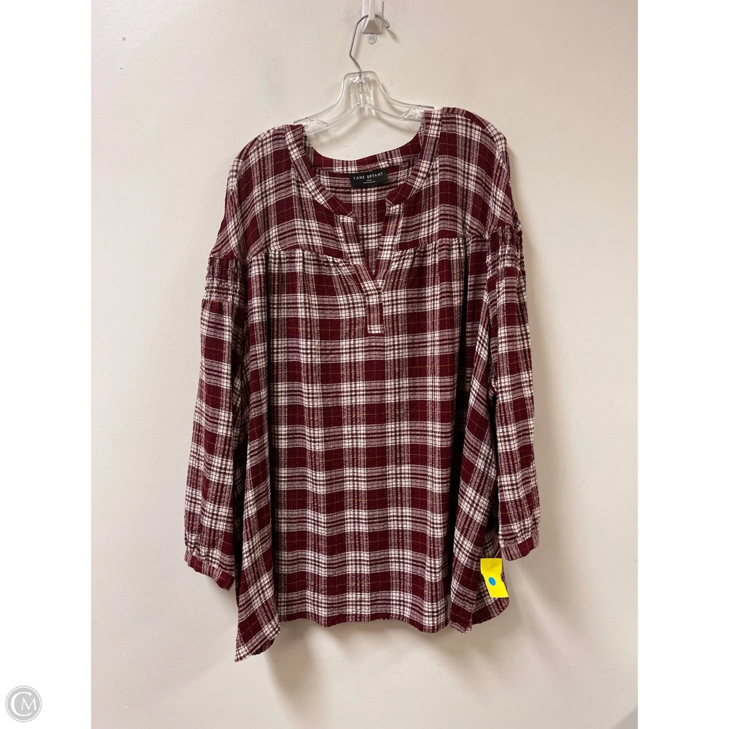 Top Long Sleeve By Lane Bryant In Red, Size: 4x