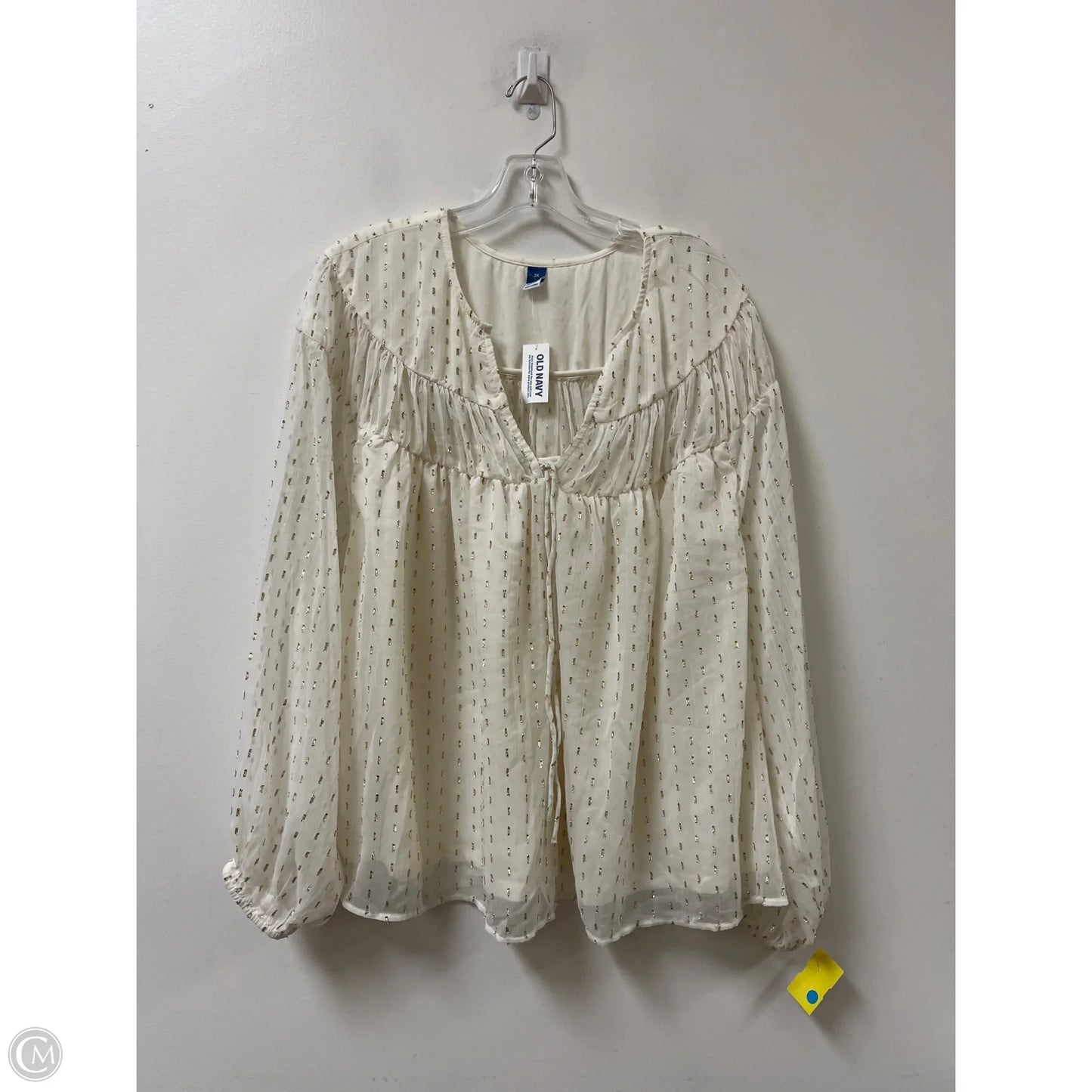 Top Long Sleeve By Old Navy In Gold, Size: 3x