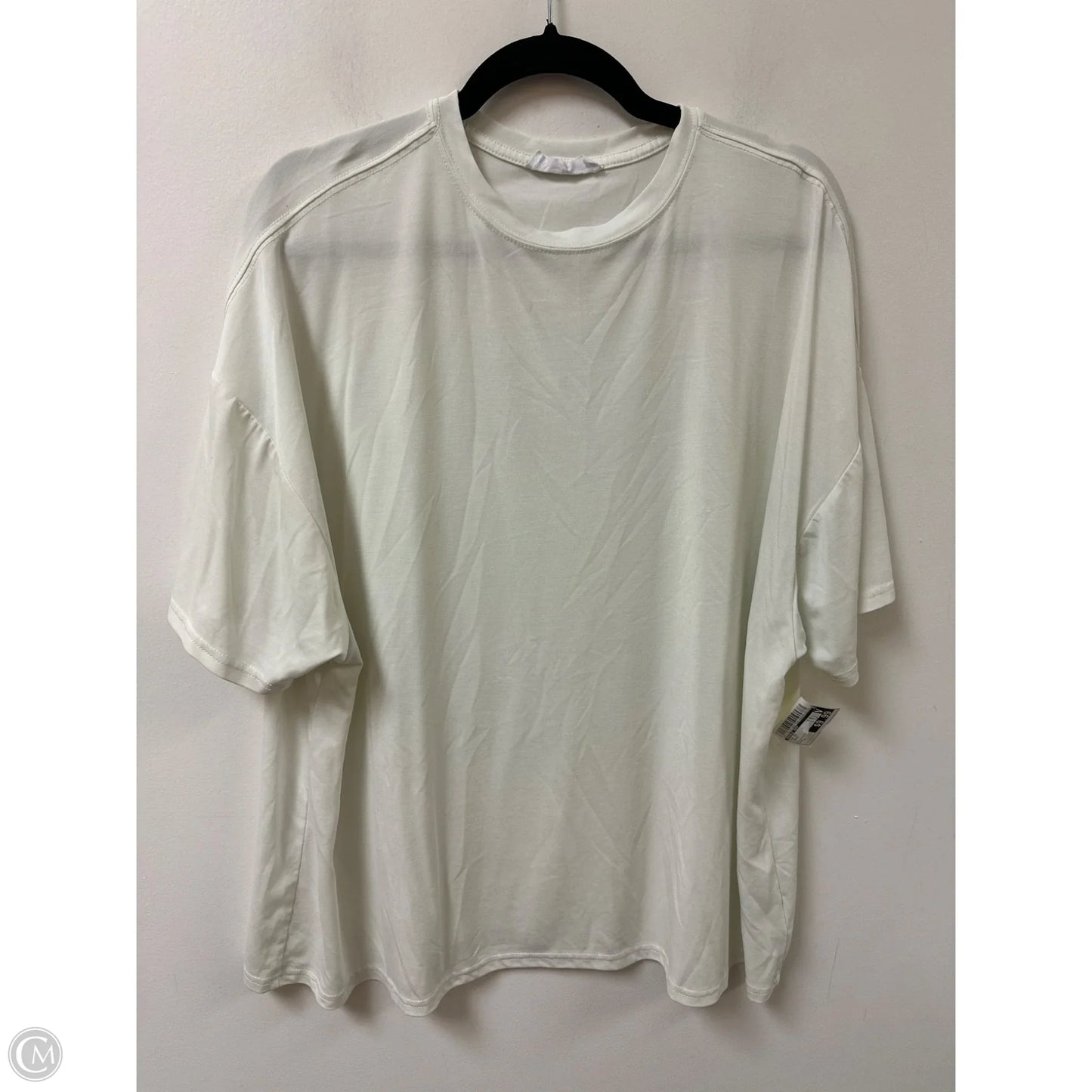 Top Short Sleeve By Double Zero In Cream, Size: L