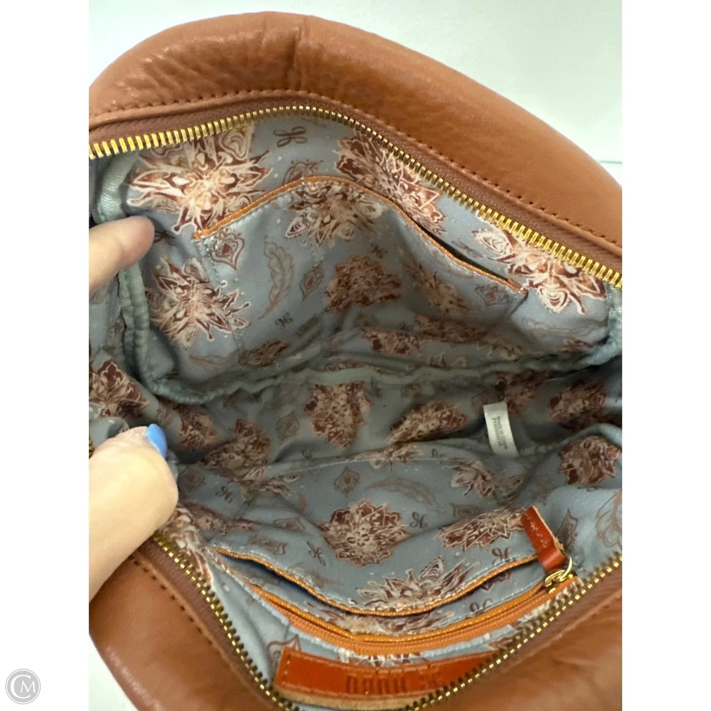 Handbag Leather By Hobo Intl, Size: Medium