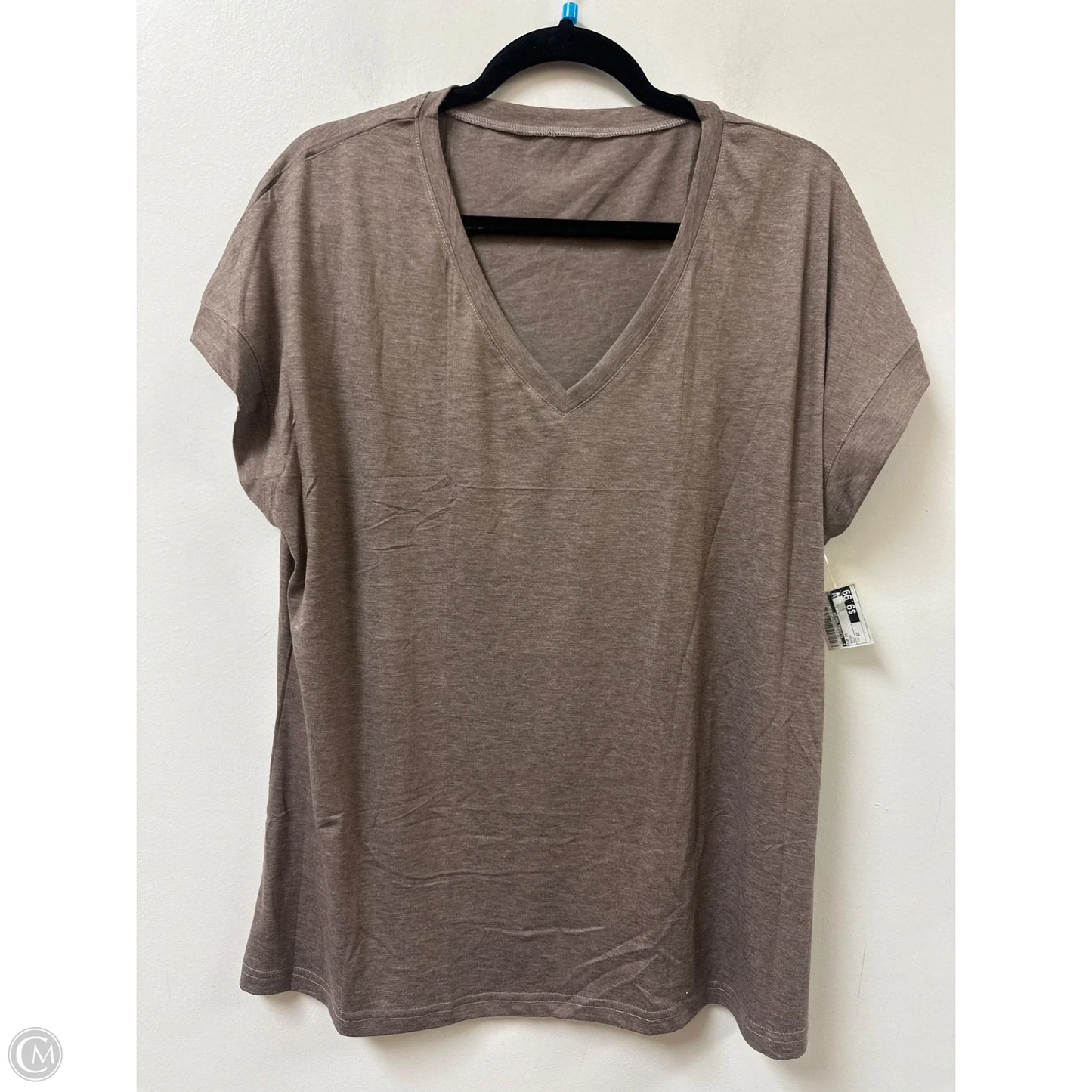 Top Short Sleeve By Clothes Mentor In Brown, Size: 2x