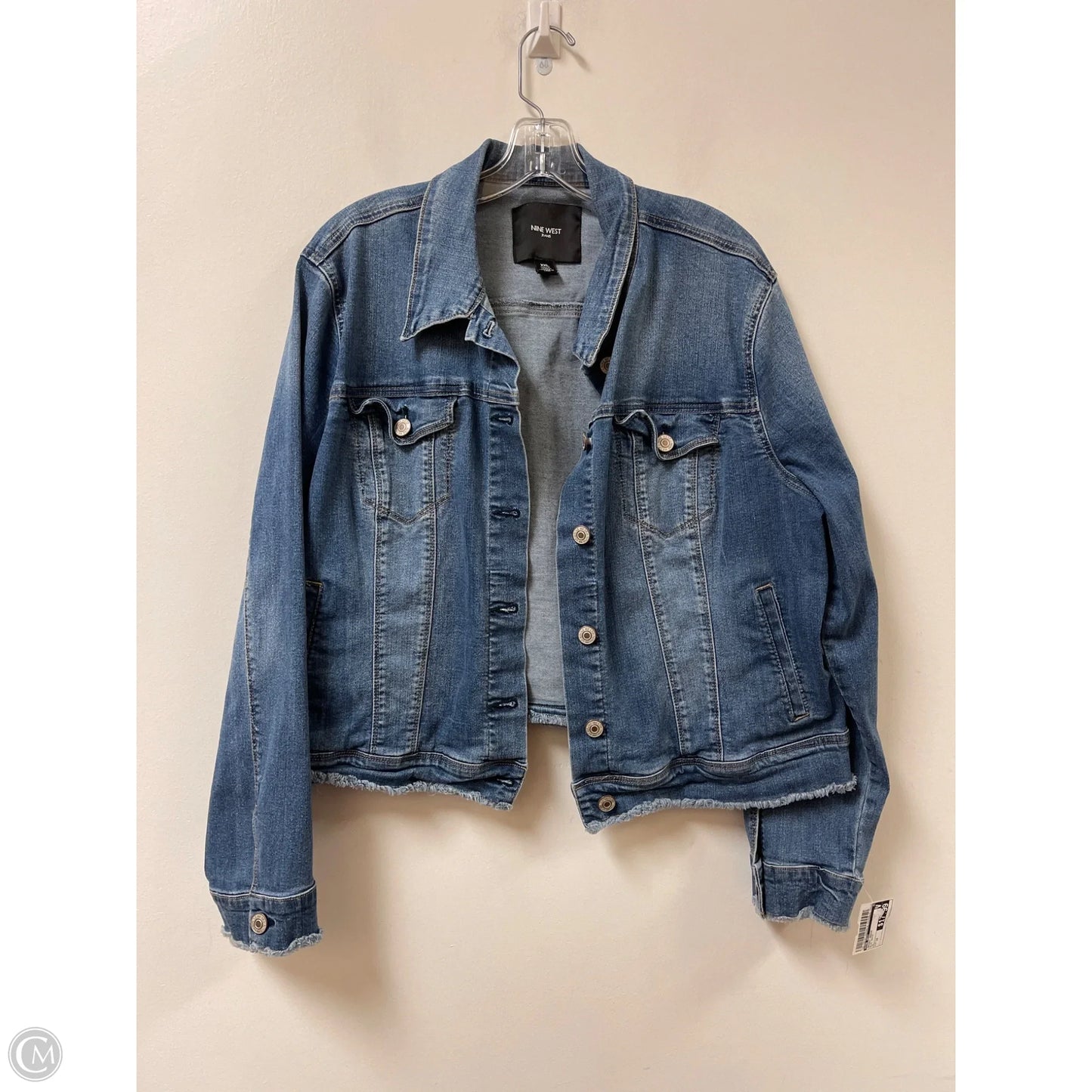 Jacket Denim By Nine West In Blue Denim, Size: 1x