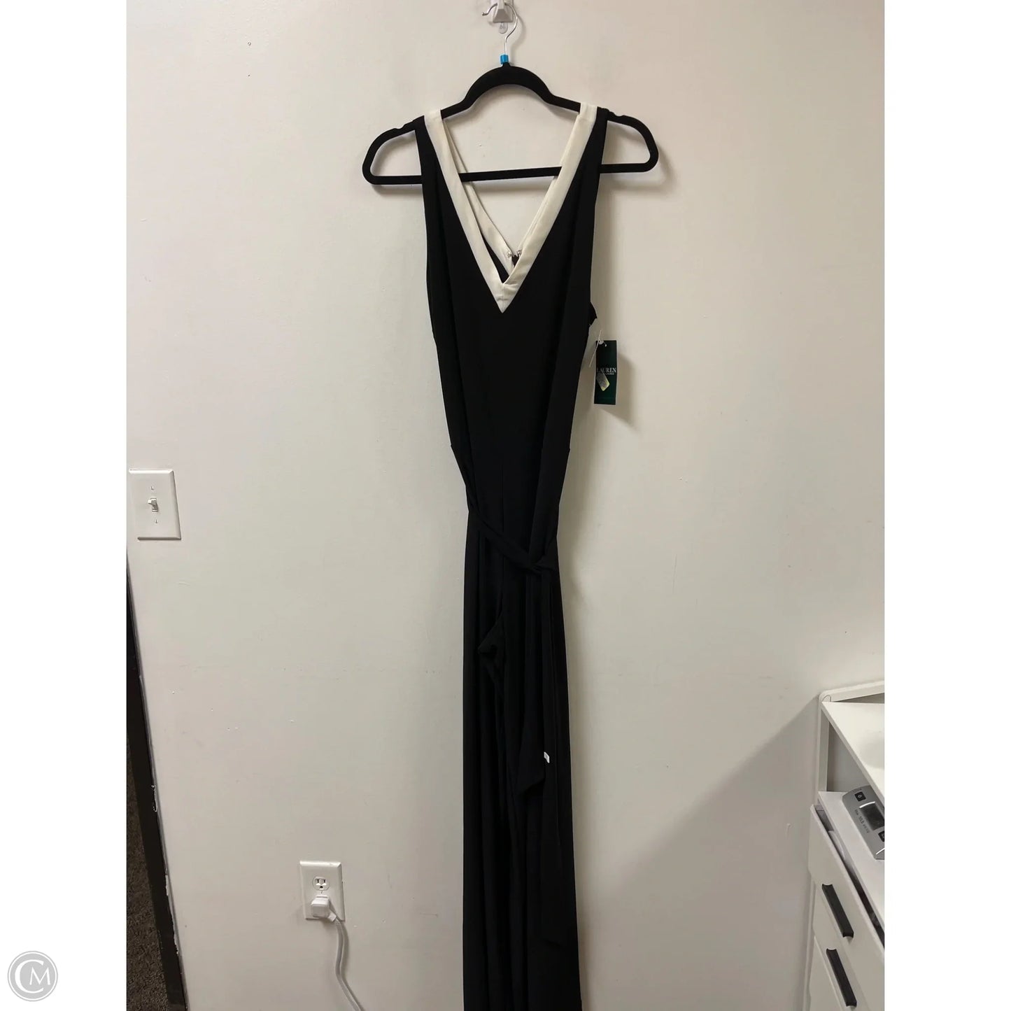 Jumpsuit By Lauren By Ralph Lauren In Black, Size: L