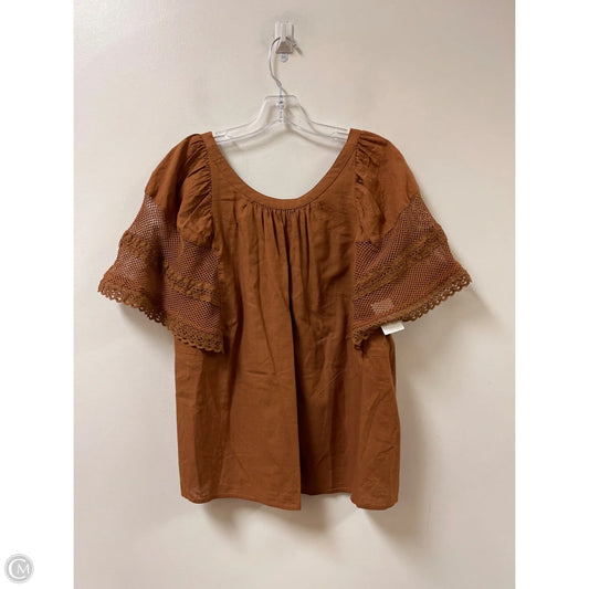 Top Short Sleeve By Old Navy In Brown, Size: M