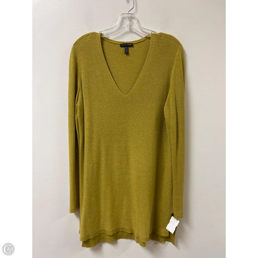 Tunic Long Sleeve By Eileen Fisher In Yellow, Size: M