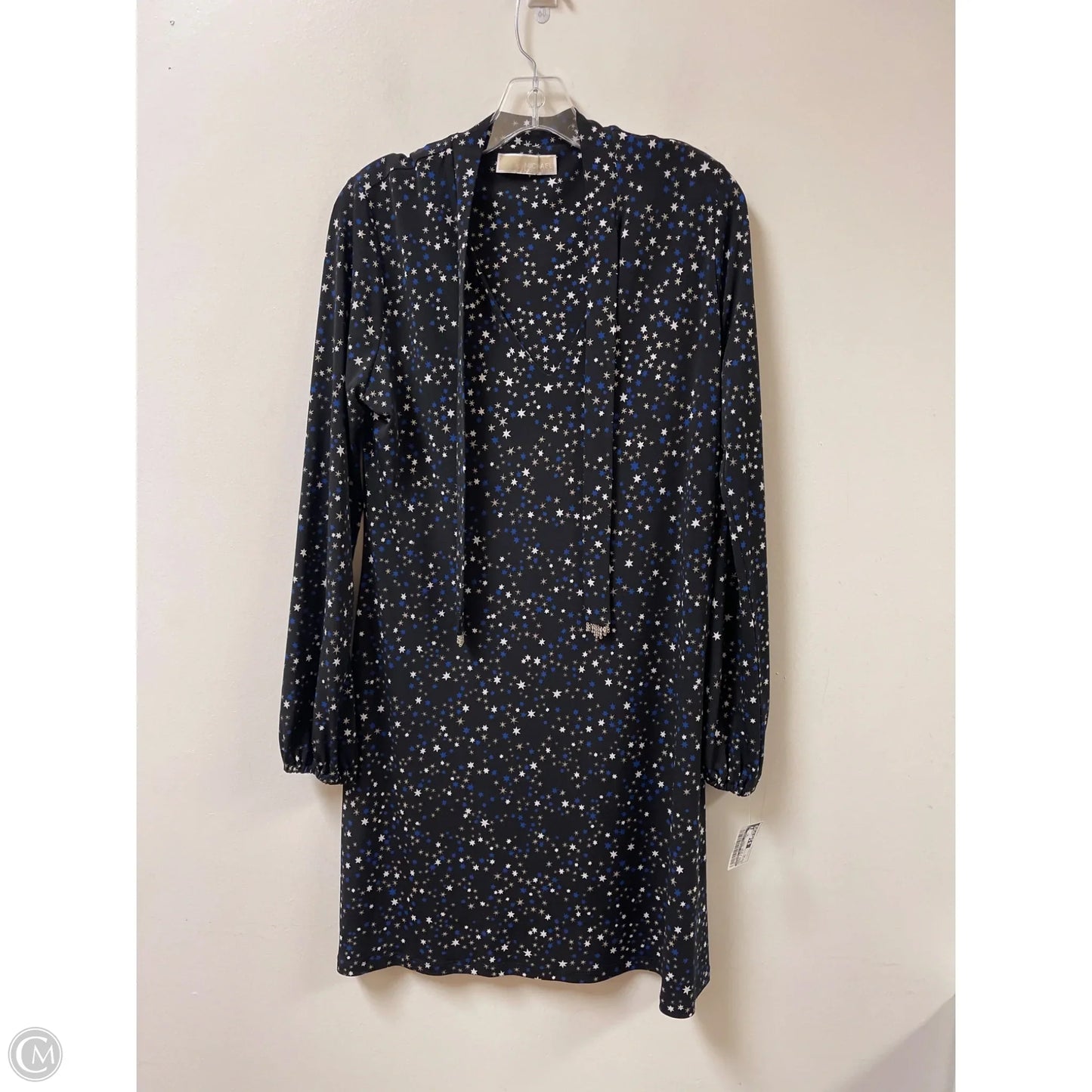 Dress Casual Midi By Michael By Michael Kors In Black & Blue, Size: Xl