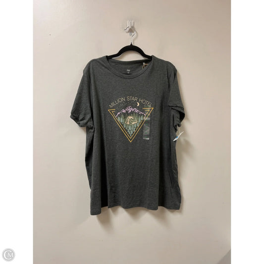 Top Short Sleeve By Dip In Grey, Size: 2x